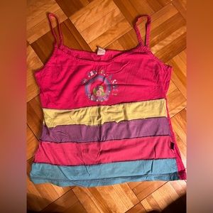 Y2K pyjama camisole very colourful top | size L